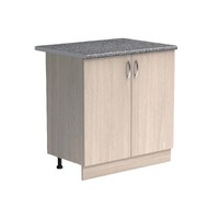 Рабочий стол 80 цвет Ясень шимо светлый столешница Гранит SANTREK HOME (ЛДСП)