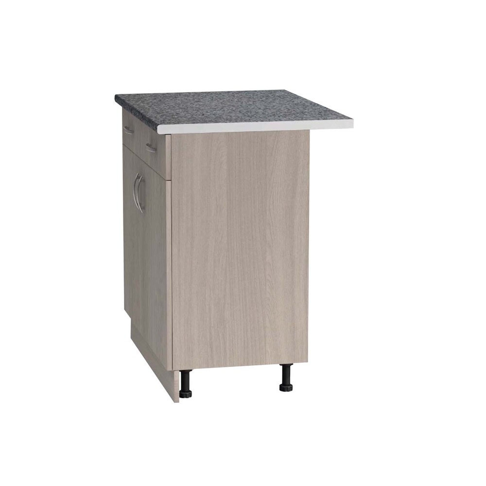 Рабочий стол 80 цвет Ясень шимо светлый (2 ящика) столешница Гранит SANTREK HOME (ЛДСП)