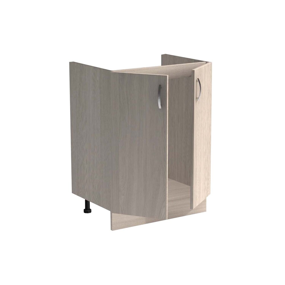 Тумба 80*50 цвет Ясень шимо светлый (2 дверцы) SANTREK HOME (ЛДСП)