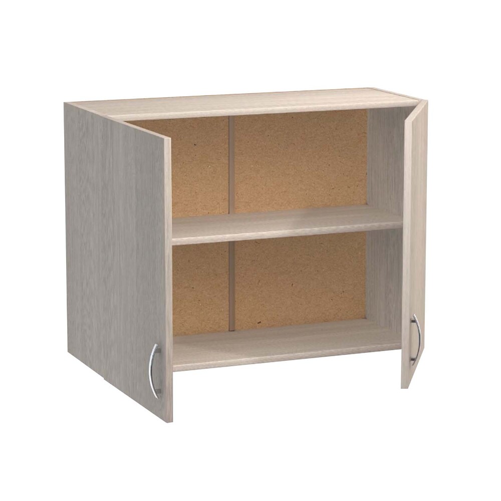 Шкаф для посуды 80 цвет Ясень шимо светлый SANTREK HOME (ЛДСП)