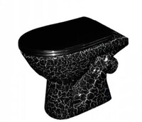 Унитаз (чаша) Rosa "Уют", "Стиль" Черный Кракелюр г.Киров