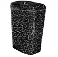 Бачок для унитаза Rosa "Комфорт", "ДОН" КРАКЕЛЮР ЧЕРНЫЙ с арматурой г.Киров (меж.ос. 180 мм)