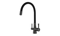 LM3075GM Comfort Смеситель для кухни, с гибким изливом, с подключением к фильтру питьевой воды, графит LEMARK