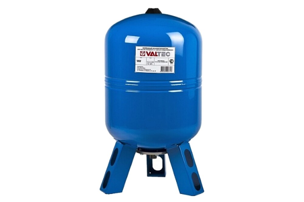 Бак расширительный VALTEC для ГВС и ХВС 100л. СИНИЙ (с ножками) VT.AV.B.060100