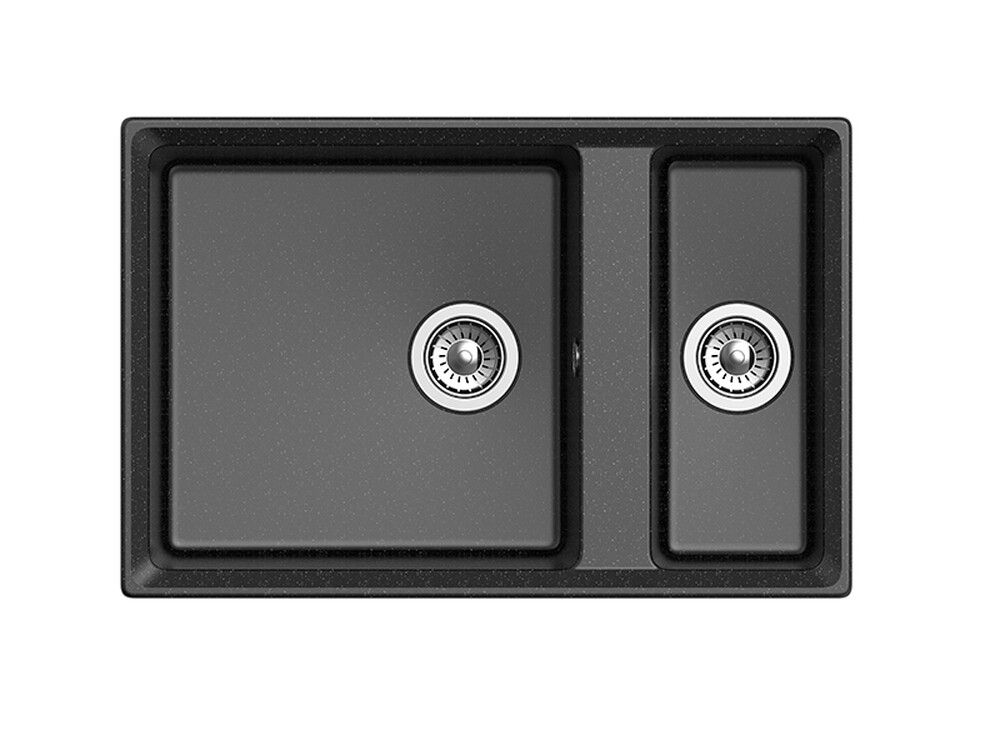 Мойка для кухни GranFest Композит LEVEL 760K 1,5 чаши 760*500 мм (LV-760K графит)