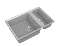 Мойка для кухни GranFest Композит LEVEL 760K 1,5 чаши 760*500 мм (LV-760K серый)