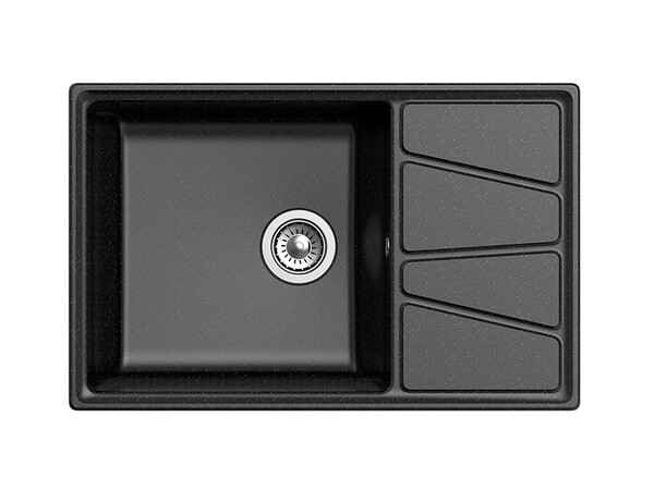 Мойка для кухни GranFest Композит VERTEX 780L чаша+крыло 780*500мм (V-780L графит)