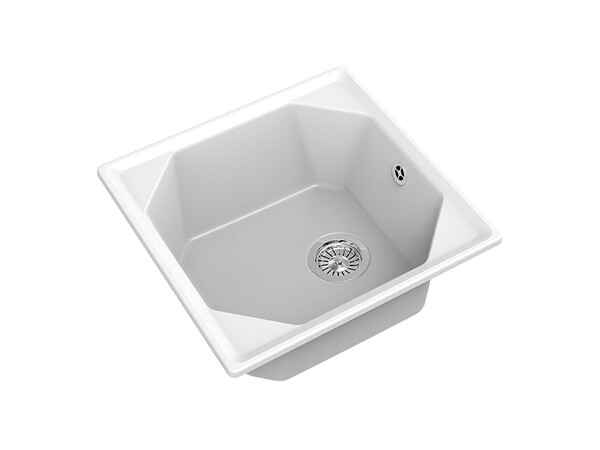 Мойка для кухни GranFest Композит UNIQUE 500 1 чаша 500*500мм (U-500 иней)