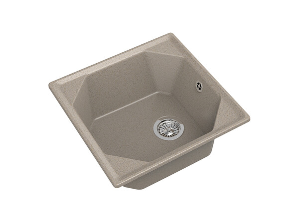 Мойка для кухни GranFest Композит UNIQUE 500 1 чаша 500*500мм (U-500 песочный)