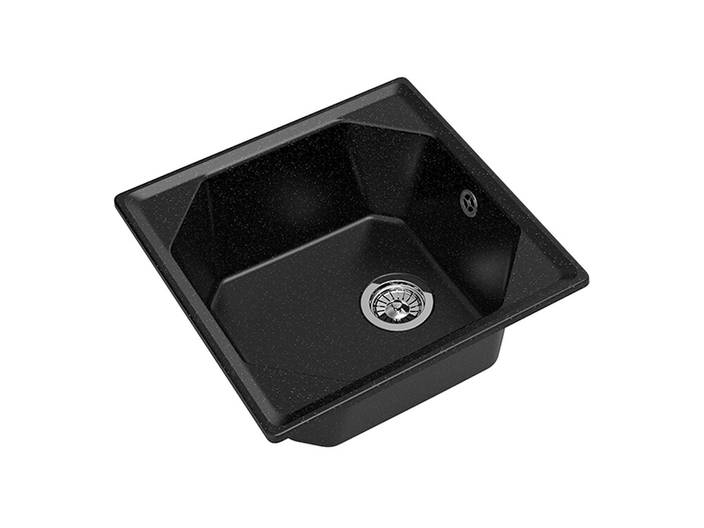 Мойка для кухни GranFest Композит UNIQUE 500 1 чаша 500*500мм (U-500 черный)