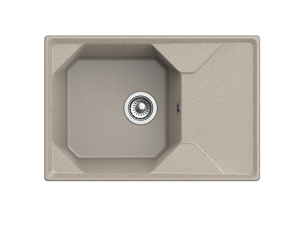 Мойка для кухни GranFest Композит UNIQUE 740L чаша+крыло 740*500мм (U-740L песочный)