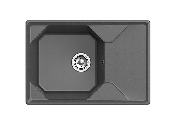 Мойка для кухни GranFest Композит UNIQUE 740L чаша+крыло 740*500мм (U-740L графит)
