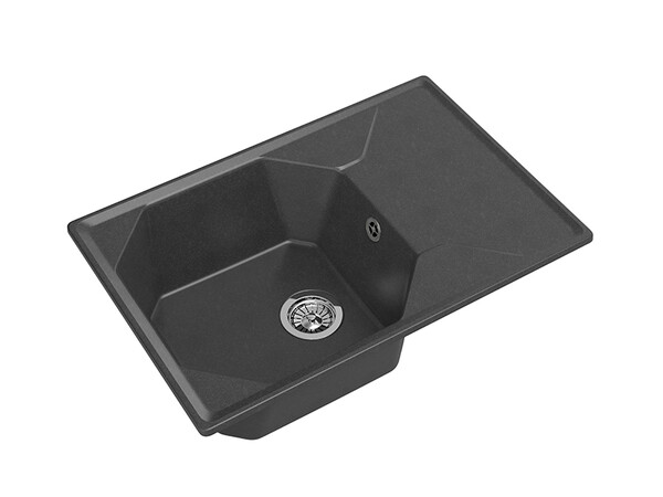 Мойка для кухни GranFest Композит UNIQUE 740L чаша+крыло 740*500мм (U-740L графит)