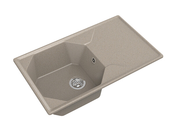 Мойка для кухни GranFest Композит UNIQUE 840L чаша+крыло 840*500мм (U-840L песочный)