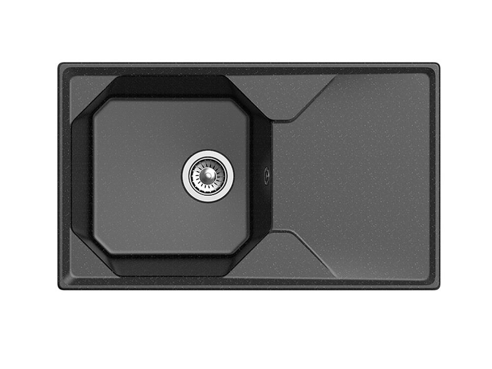 Мойка для кухни GranFest Композит UNIQUE 840L чаша+крыло 840*500мм (U-840L черный)