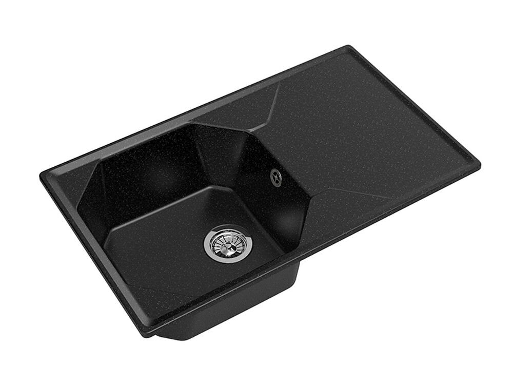 Мойка для кухни GranFest Композит UNIQUE 840L чаша+крыло 840*500мм (U-840L черный)