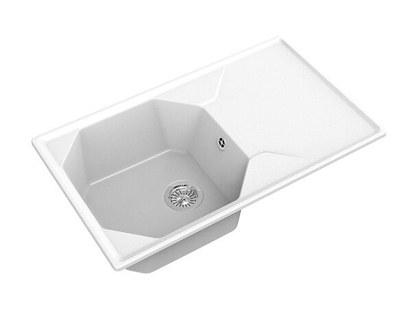 Мойка для кухни GranFest Композит UNIQUE 840L чаша+крыло 840*500мм (U-840L иней)