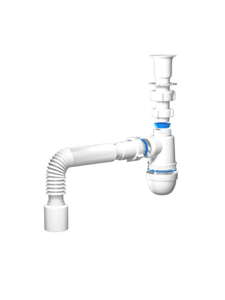 C5010 Сифон Варяг АНИ Пласт 1 1/4"*40 с гофрой 40/50