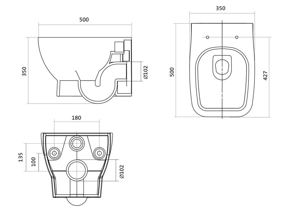 Чаша подвесного унитаза Нео 1WH302430