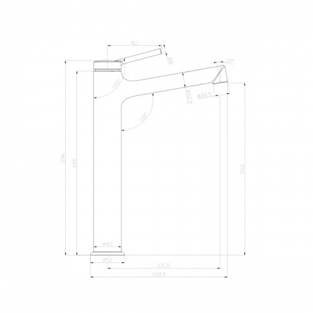 LM3809C Minima Смеситель для умывальника высокий, монолитный, хром LEMARK