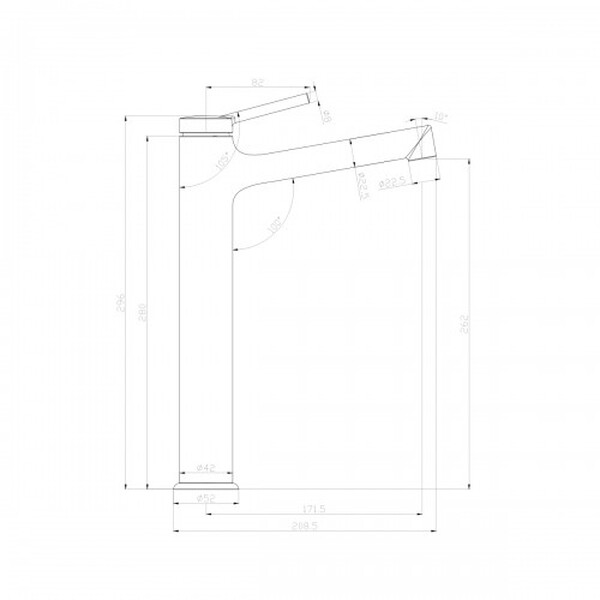 LM3809C Minima Смеситель для умывальника высокий, монолитный, хром LEMARK