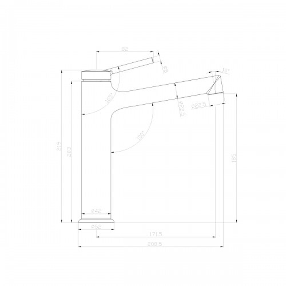 LM3837C Minima Смеситель для умывальника средний, монолитный, хром LEMARK