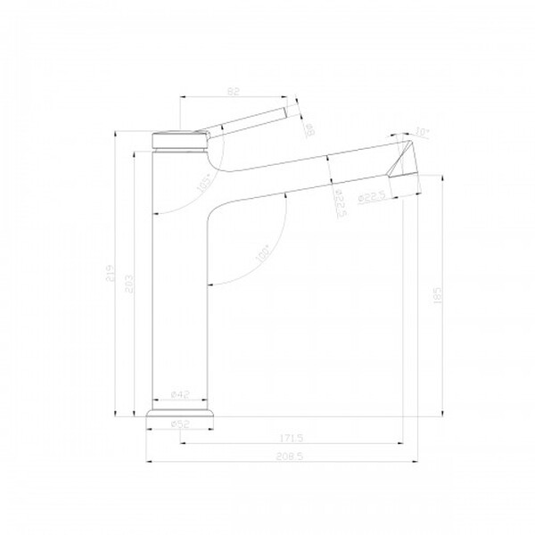 LM3837C Minima Смеситель для умывальника средний, монолитный, хром LEMARK