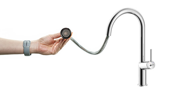 LM3850C Minima Смеситель для кухни с вытяжным изливом, хром LEMARK