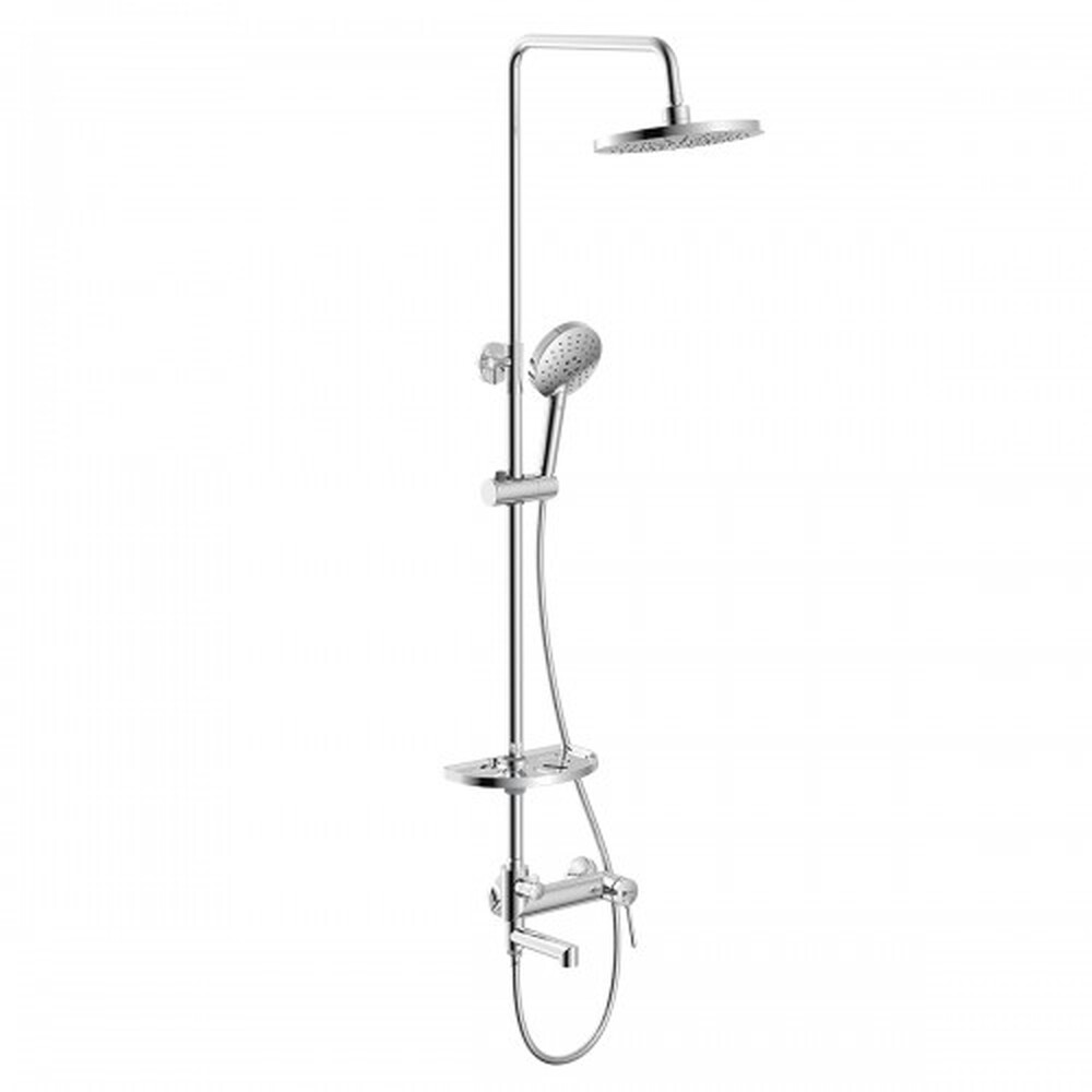 LM3862C Minima Смеситель для ванны с верхней душевой лейкой "Тропический дождь", с поворотным изливом, хром LEMARK