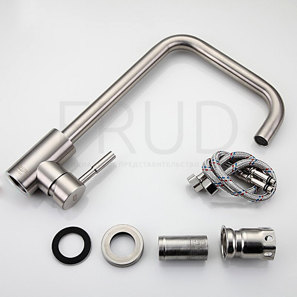 40052 Смеситель Кухня FRUD шар d-35 (сатин) на гайке