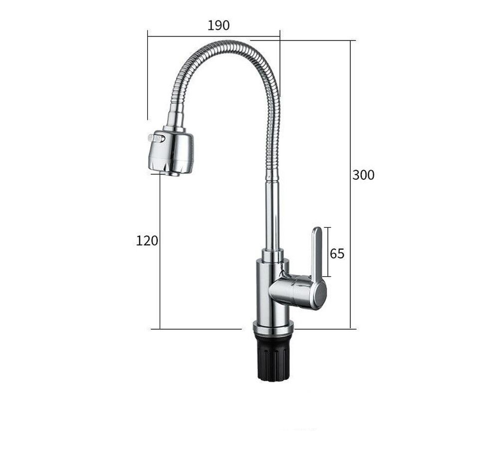 42052-30 Смеситель Кухня FRUD шар d-35 (хром) на гайке Нерж
