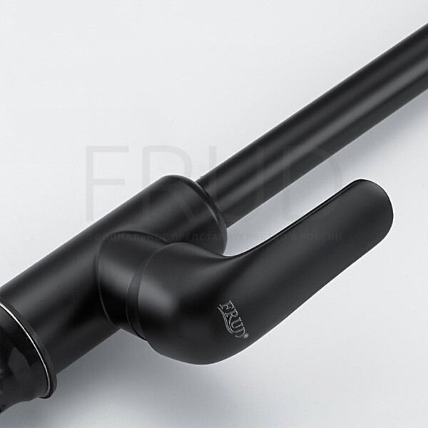 43052-22 Смеситель Кухня FRUD шар d-35 (черный) на гайке Нерж