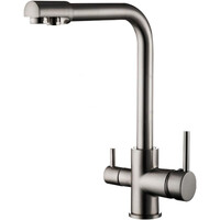 43053-5 Смеситель Кухня FRUD шар d-35 с подключением фильтра пит воды,(сатин) на гайке 