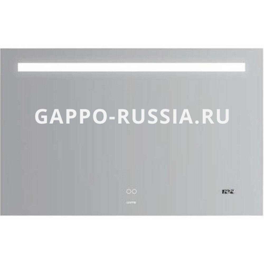 Зеркало для ванной комнаты (G604-11) GAPPO 1100*700 с подсветкой, подогревом и часами