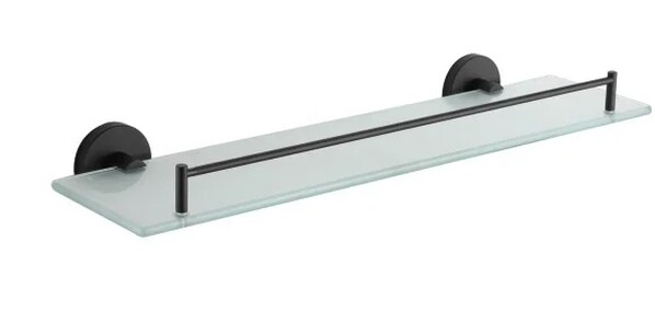 30207/FRAP Полка стеклянная (черный) нерж сталь SUS304