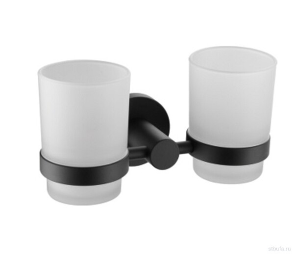 30208/FRAP Стаканодержатель двойной (черный) нерж сталь SUS304