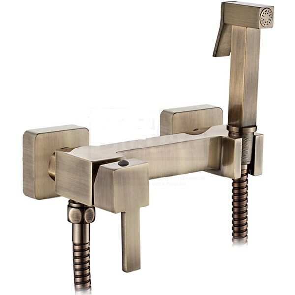 5398С-7 Гигиенический душ LEDEME со смесителем (античная бронза)