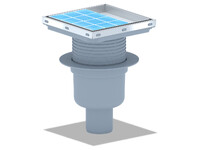 TA5912 трап 50 вертикальный с решеткой из нерж 