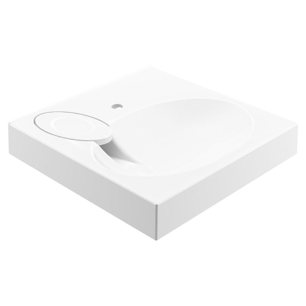 Умывальник "Paola Liguria 60" литьевой мрамор, 600х600х111 над стиральной машиной, глубина СМ до 46см,в комплекте кронштейны с креплением г. Ульяновск