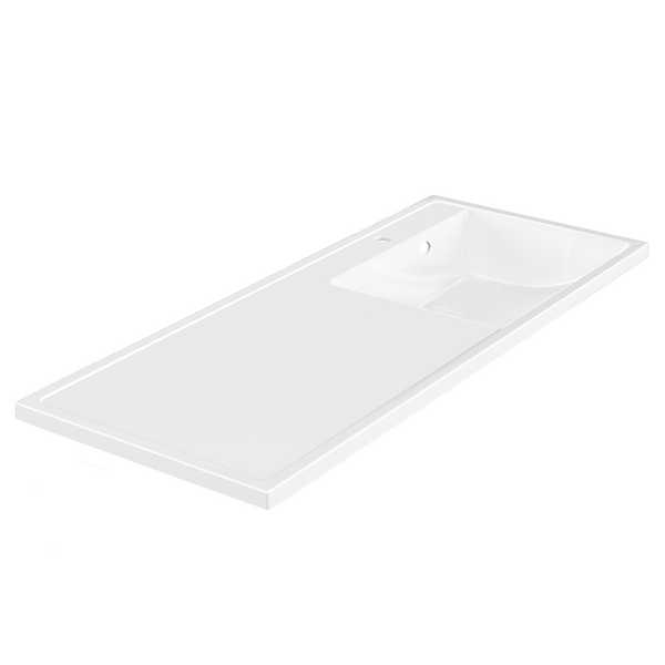 Умывальник "Paola Magenta 120" прав. (литьевой мрамор чаша справа 1200х500х178) в комплекте с кронштейном, креплением,выпуском и переливом г.Ульяновск