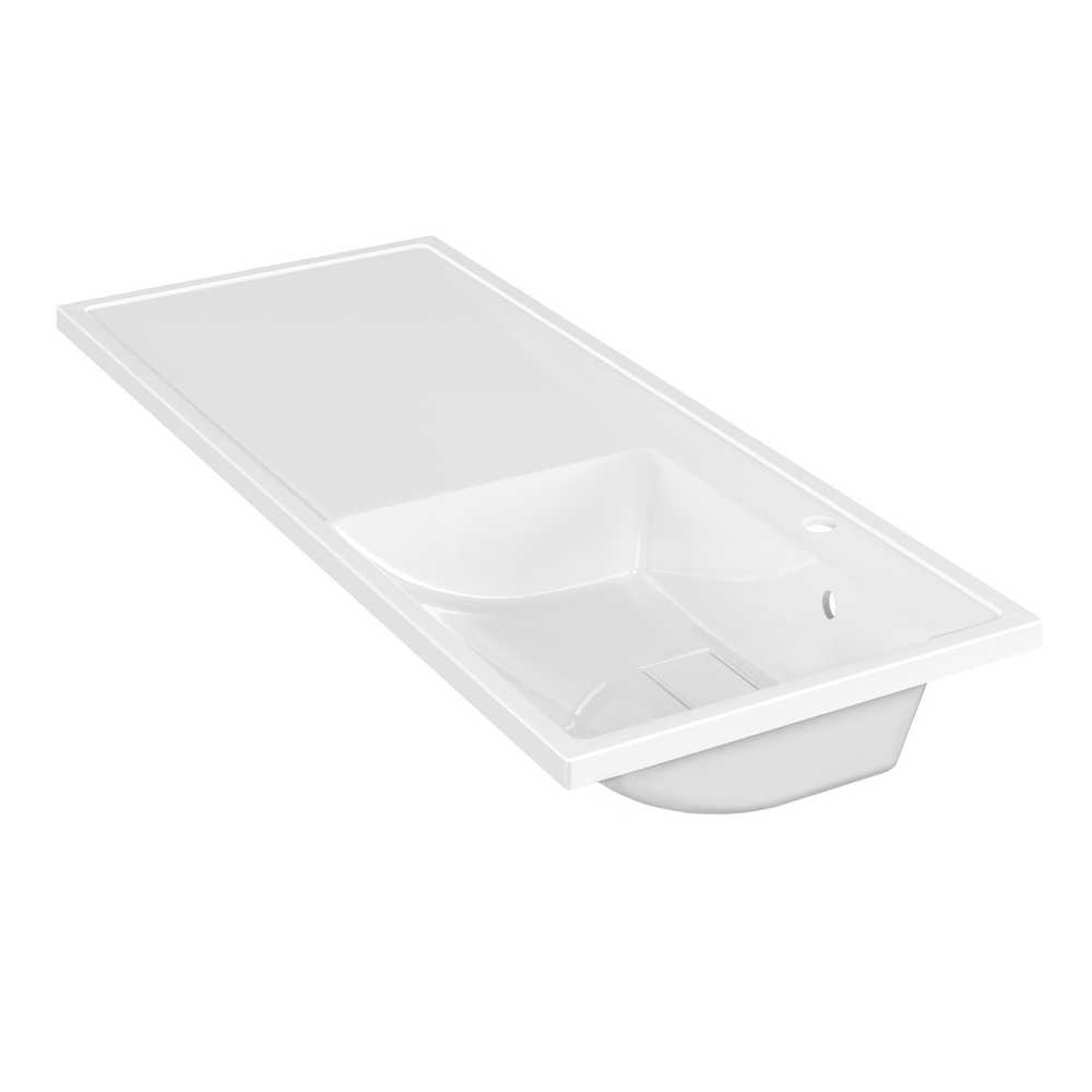 Умывальник "Paola Magenta 120" прав. (литьевой мрамор чаша справа 1200х500х178) в комплекте с кронштейном, креплением,выпуском и переливом г.Ульяновск