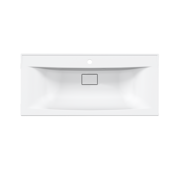 Умывальник "Paola Elegante 100" (литьевой мрамор, 1000х450х150) в комплекте с выпуском и переливом г. Ульяновск