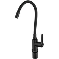 42052-32 Смеситель Кухня FRUD шар d-35 (черн матовый) на гайке Нерж