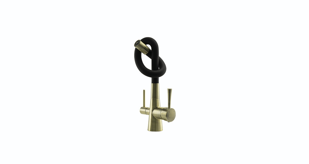 LM3075B Comfort Смеситель для кухни, с гибким изливом, с подключением к фильтру питьевой воды, бронза LEMARK