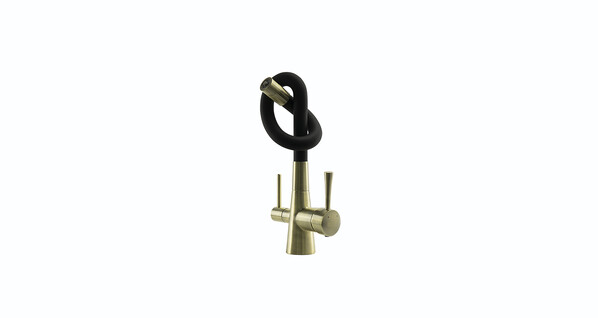 LM3075B Comfort Смеситель для кухни, с гибким изливом, с подключением к фильтру питьевой воды, бронза LEMARK