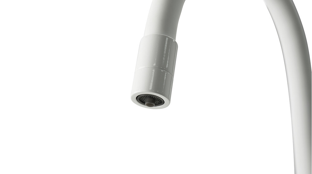 LM3075W Comfort Смеситель для кухни, с гибким изливом, с подключением к фильтру питьевой воды, белый LEMARK