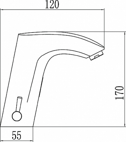 S-GY8802 Смеситель сенсорный, на шпильке, Хром ***
