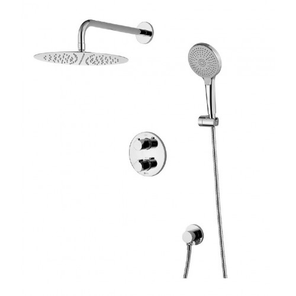 LM7829C Yeti Смеситель термостатический для душа, встраиваемый, с доп. 3-ф. лейкой, хром LEMARK