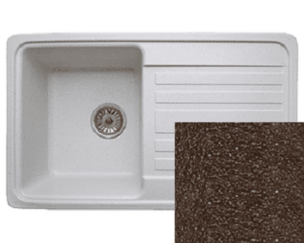 Мойка GRANICOM G-010 (755*455мм), 1 чаша+крыло (шоколад)