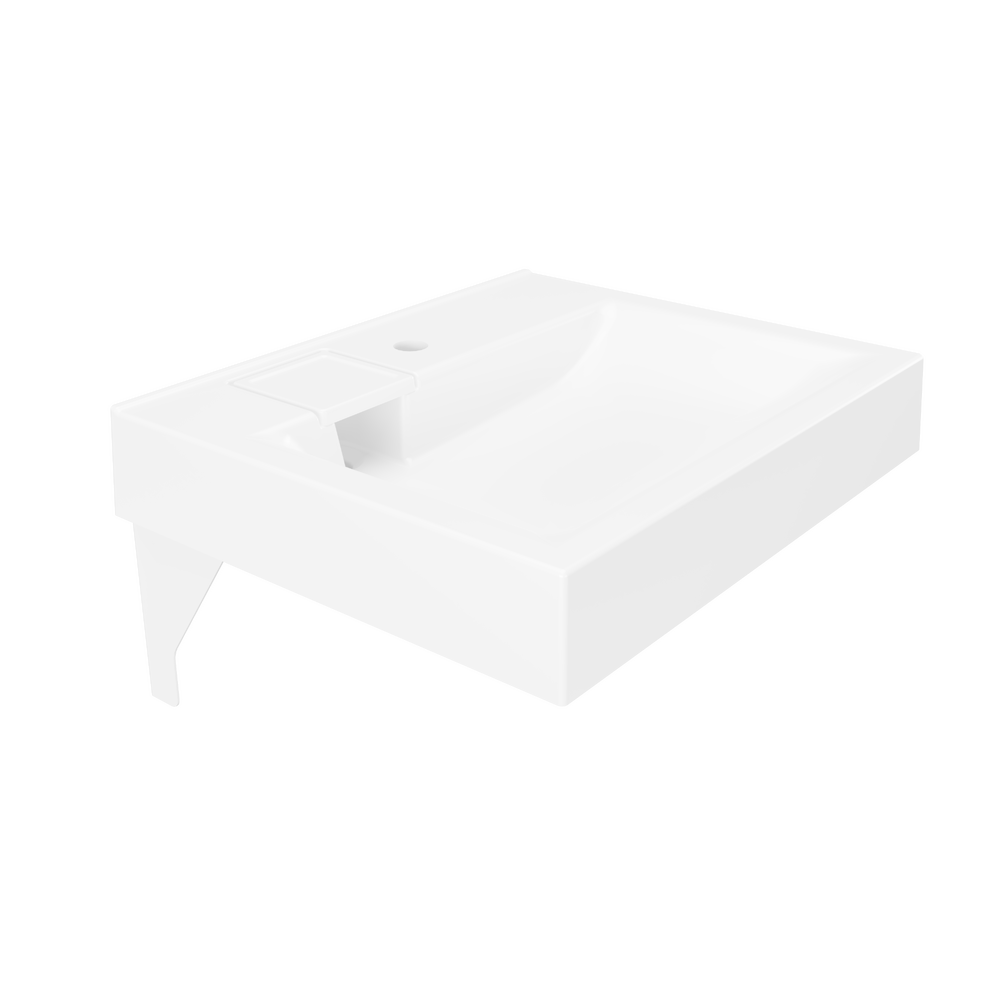 Умывальник "Paola Siena 50" (литьевой мрамор, 600х500х103) над стиральной машиной, глубина СМ до 36см,в комплекте кронштейны с креплением г. Ульяновск